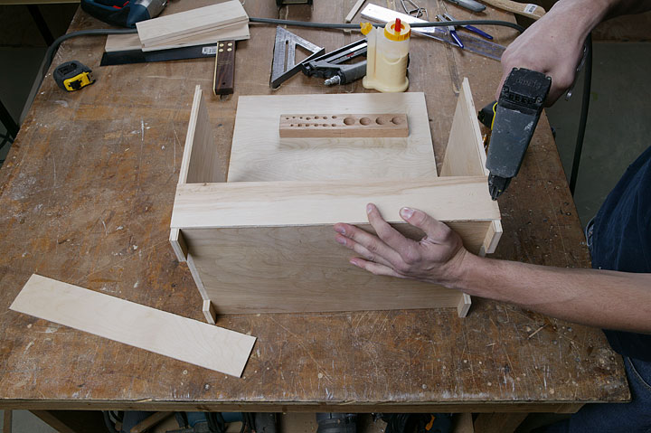 Hand Tool Tote with Hand Cut Dovetails